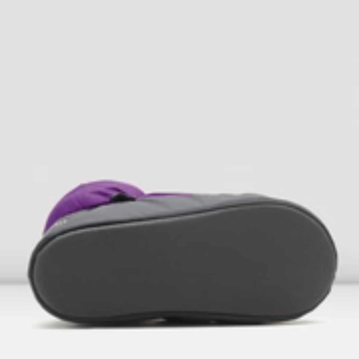 Bloch IM009 Adult Warm Up Booties, Purple Nylon, Velcro strap, rubber sole.