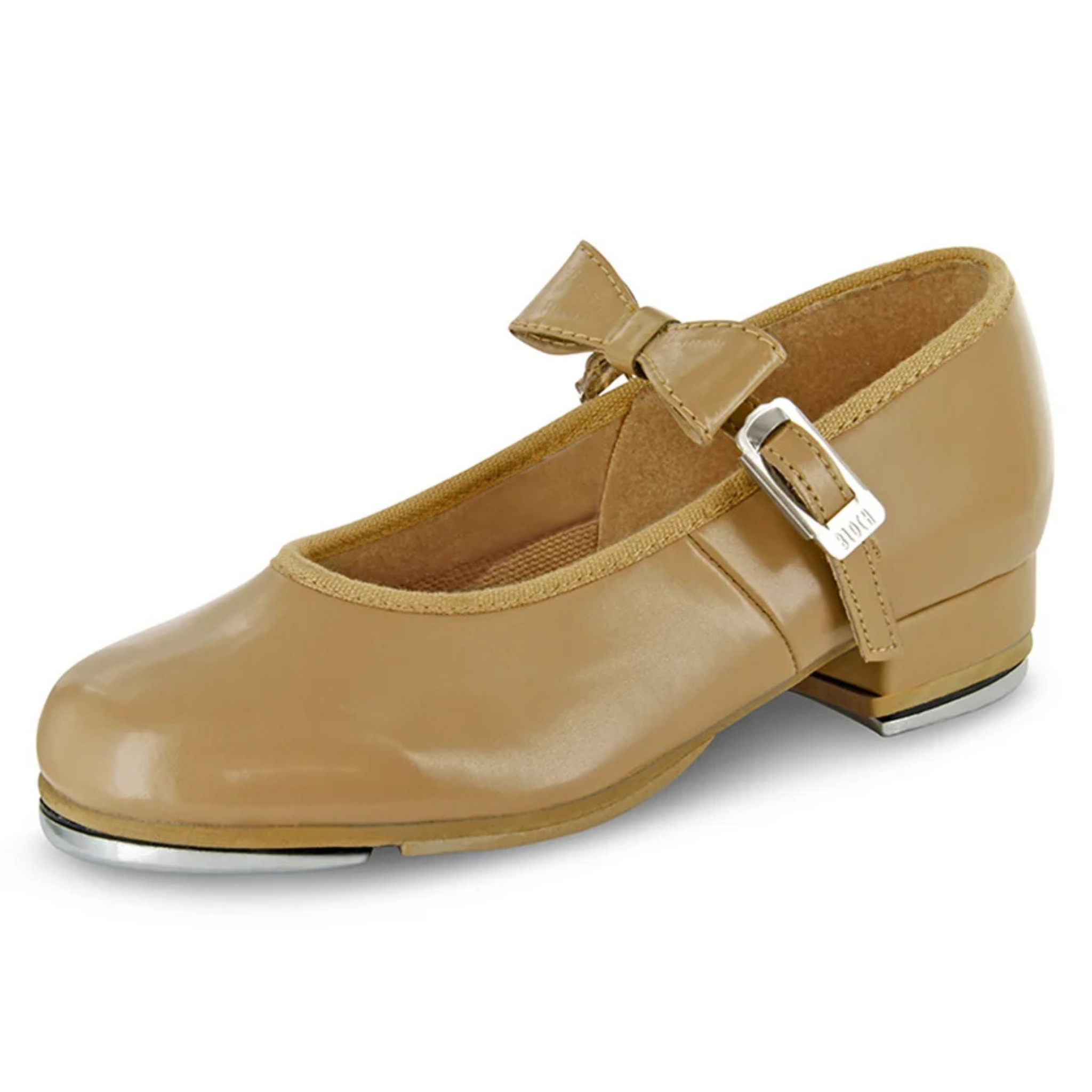 Bloch S0352L Ladies Merry Jane Tap Shoes Tan. Has removable bow.