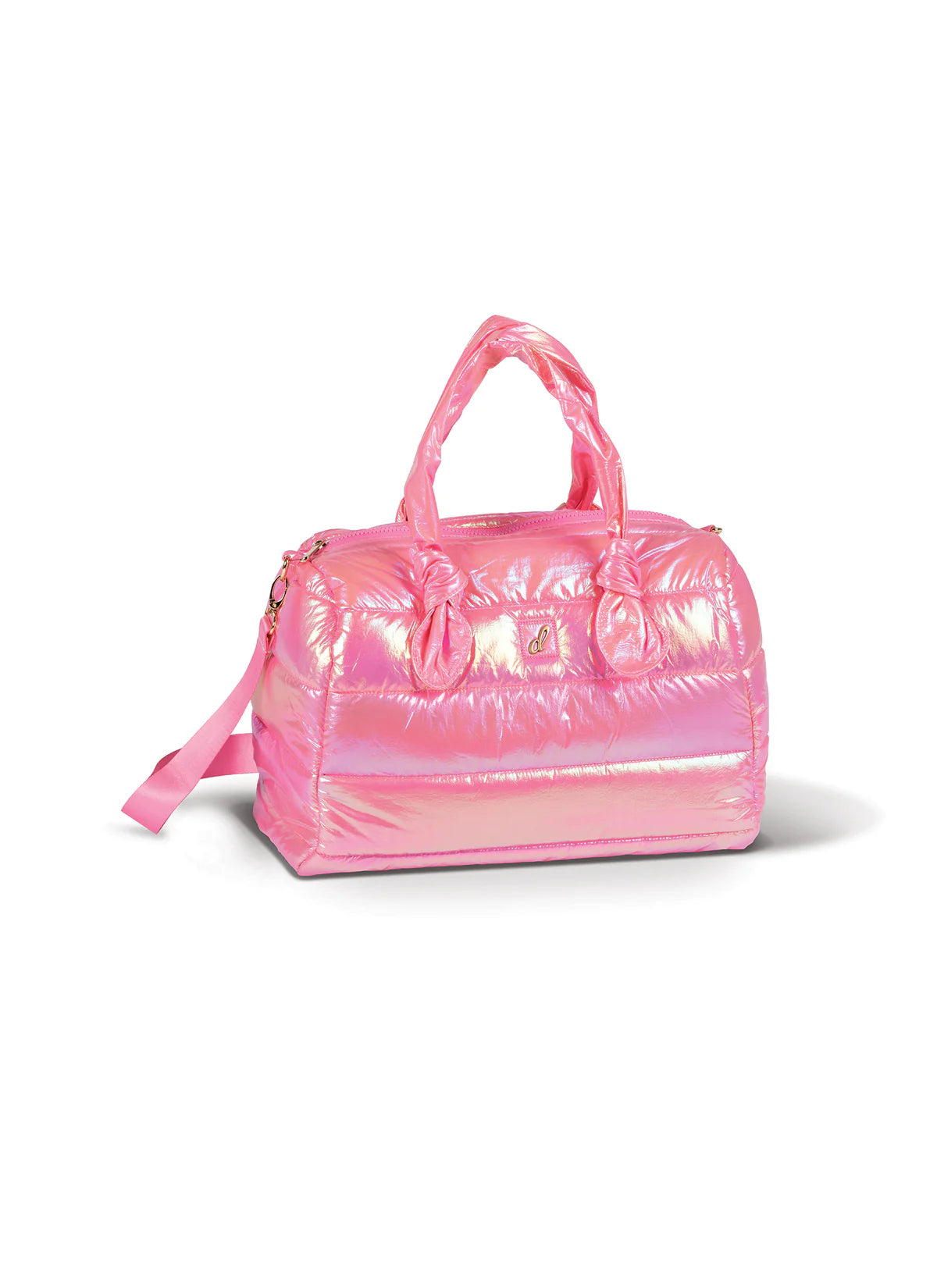 Danz N Motion Pink iridescent duffel bag.