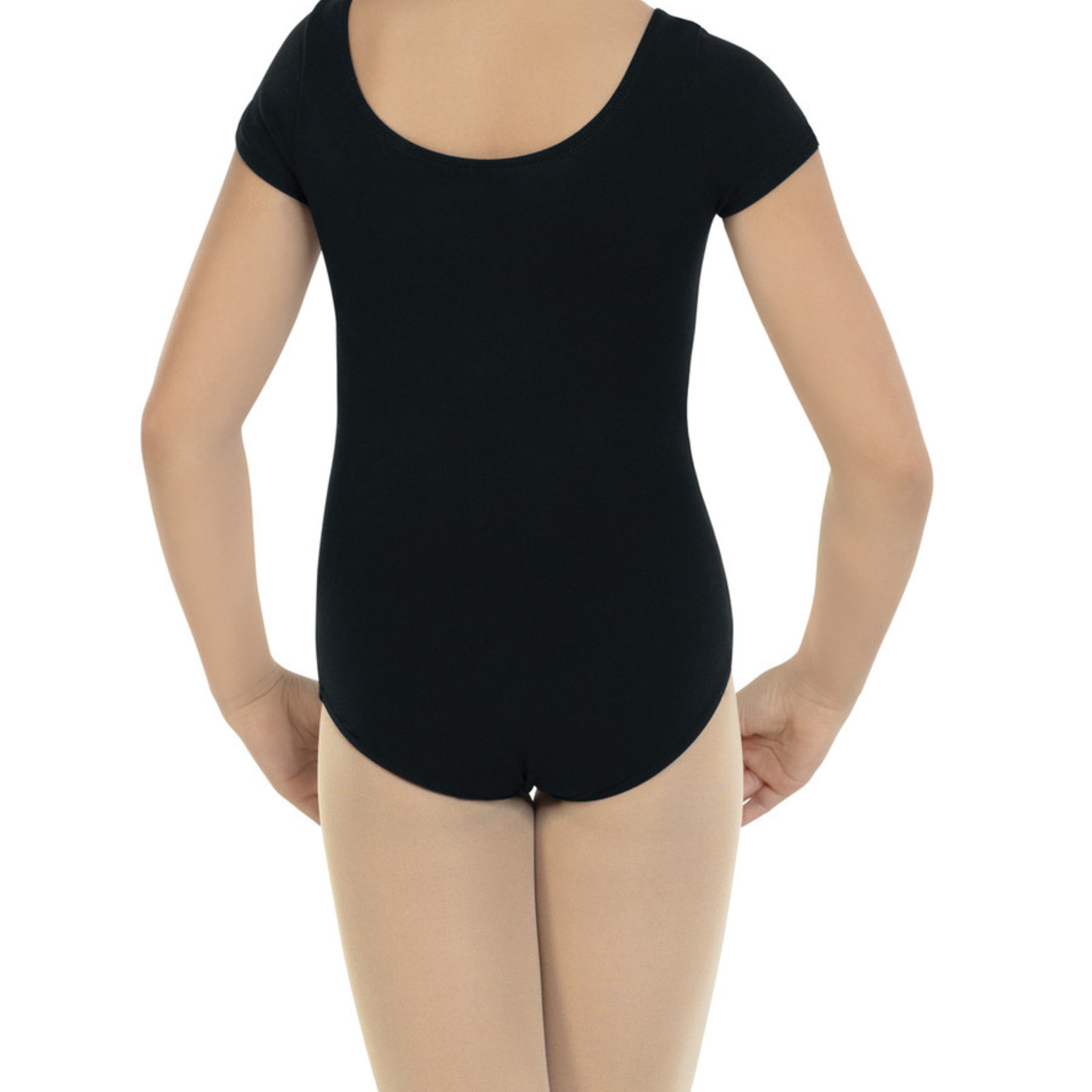 Revolution Adult Plus Sized Black Leotard Scoop neck Back