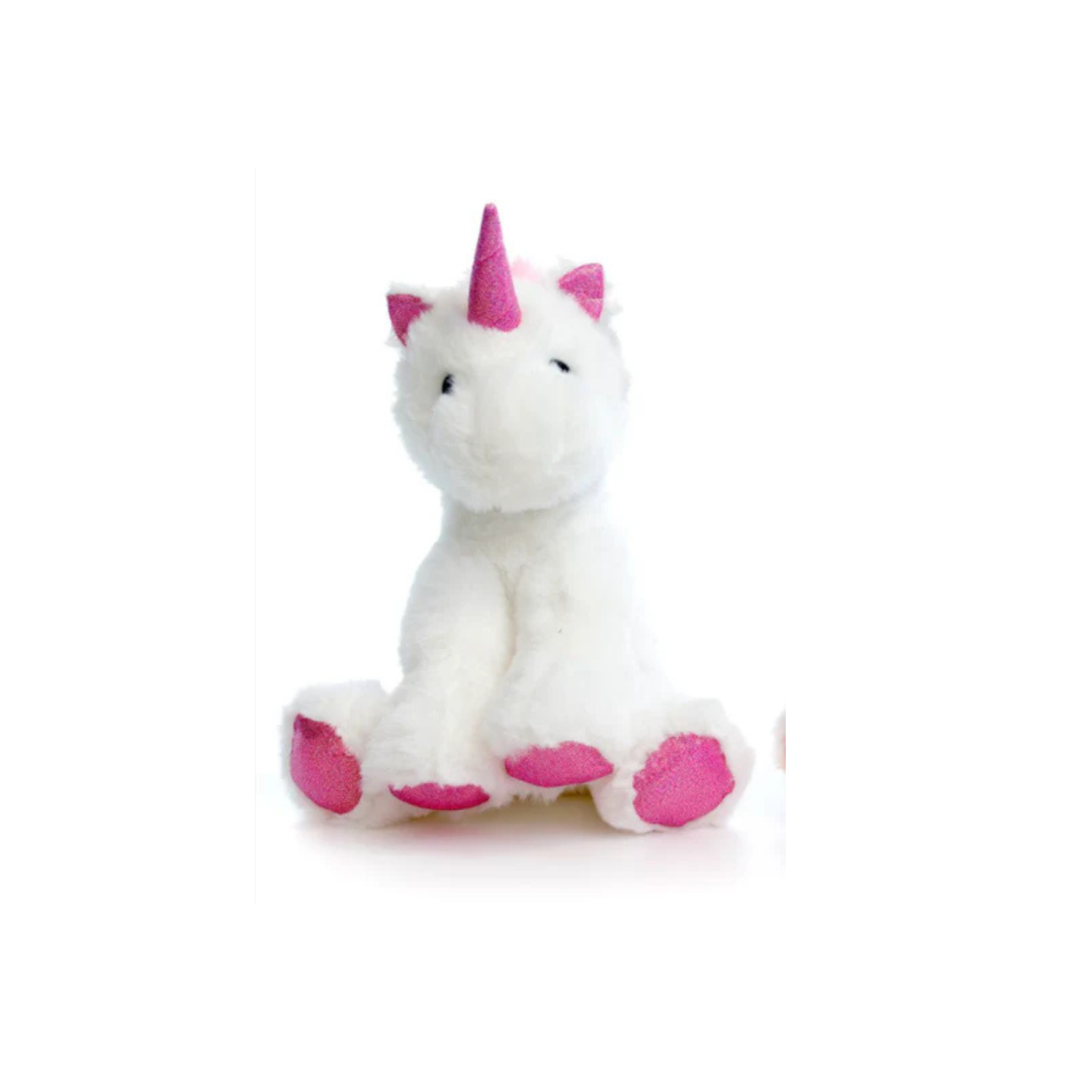 White and pink plush unicorn gift